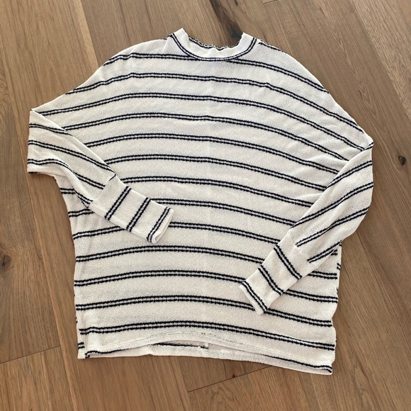 Staccato Womens Black and White Striped Crewneck Sweater Size Small - Picture 2 of 6